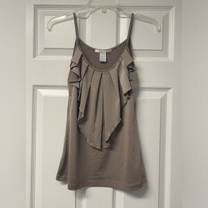 Charlotte RUSSE spaghetti strap camisole with ruffle neckline size small